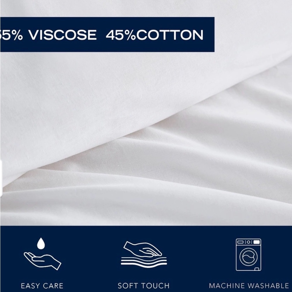 Nautica White and Blue Duvet Cover Set Open Box - Picture 2 of 7